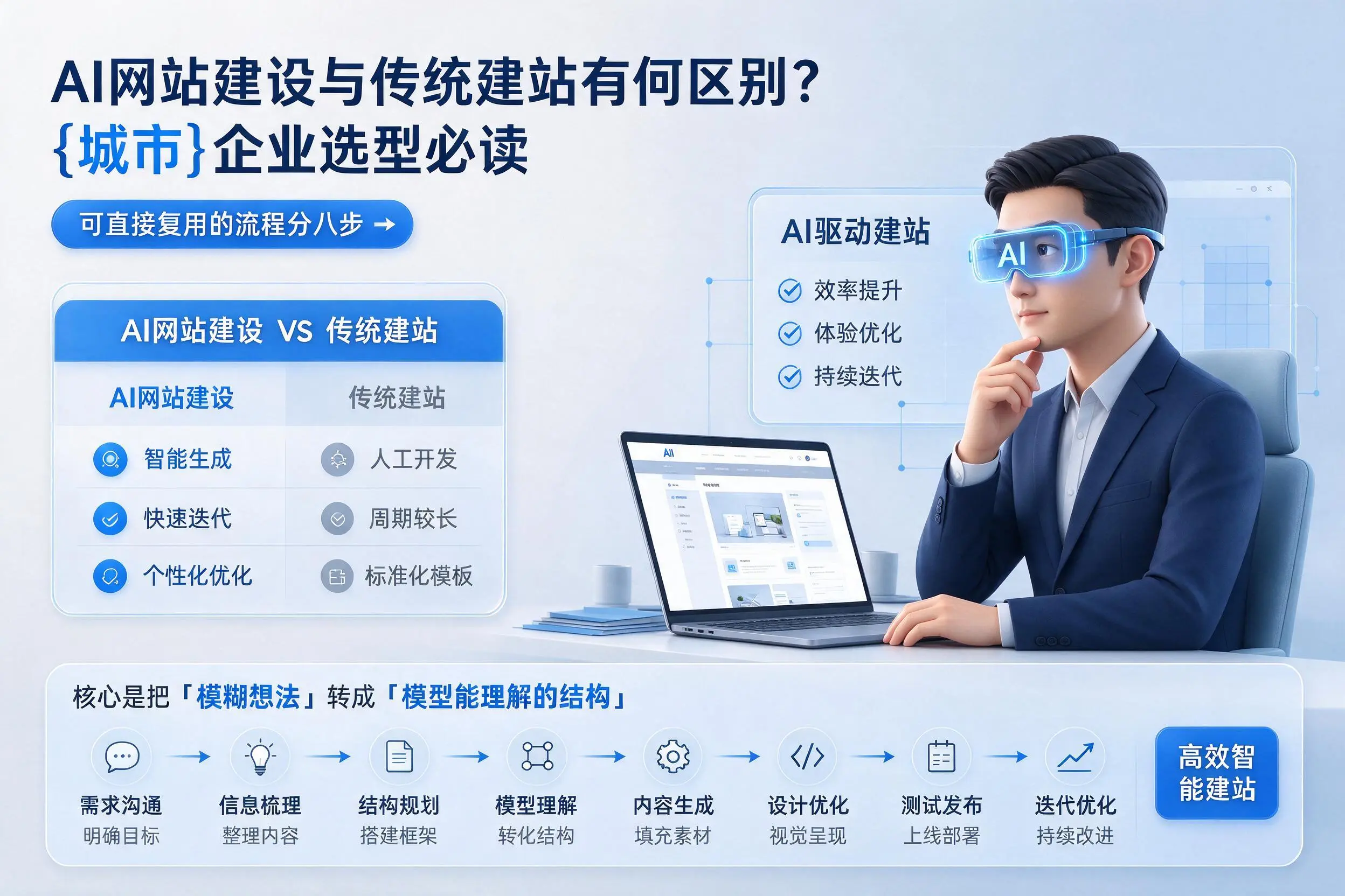 AI网站建设与传统建站有何区别?许昌企业选型必读