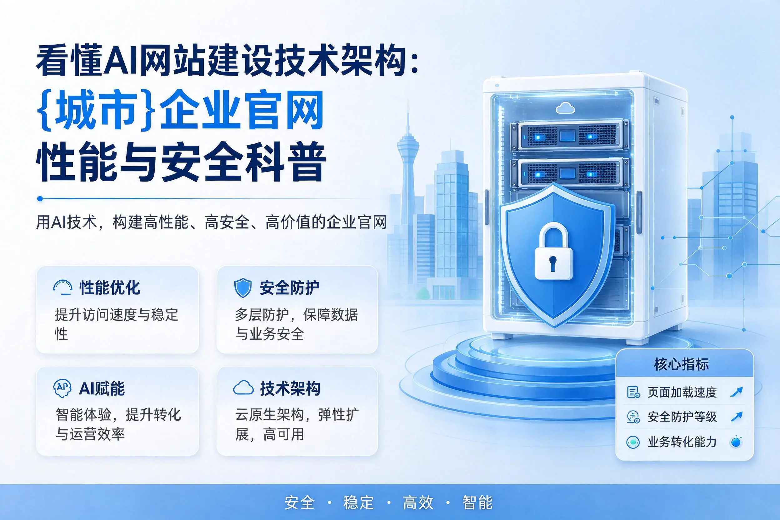 看懂AI网站建设技术架构:许昌企业官网性能与安全科普